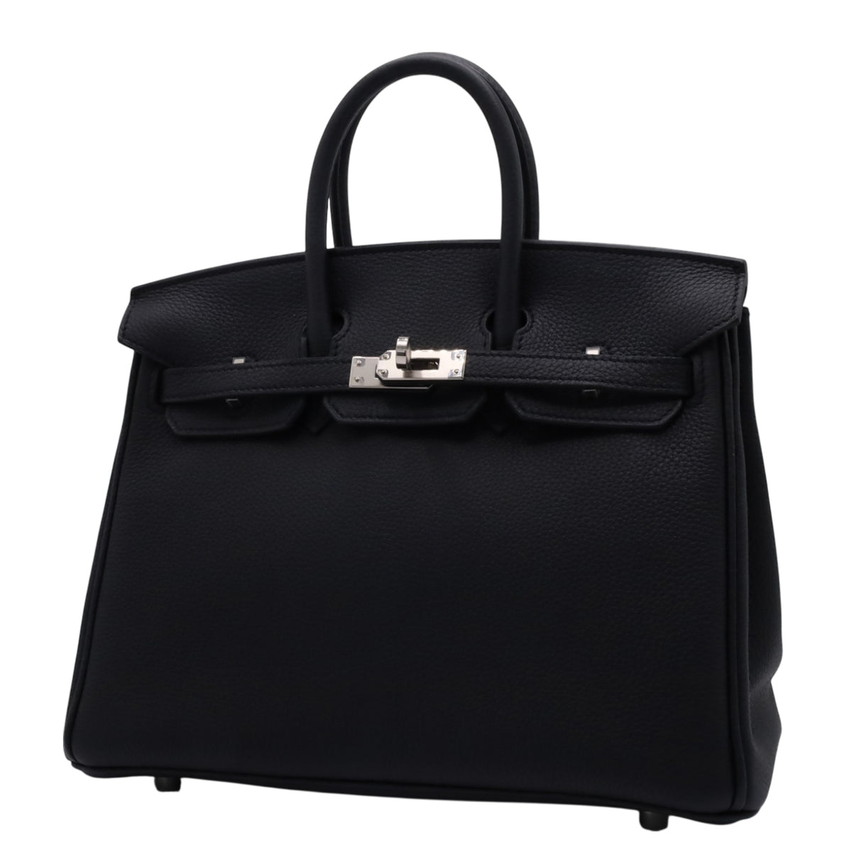 Birkin 25 Togo Black SS KStamp