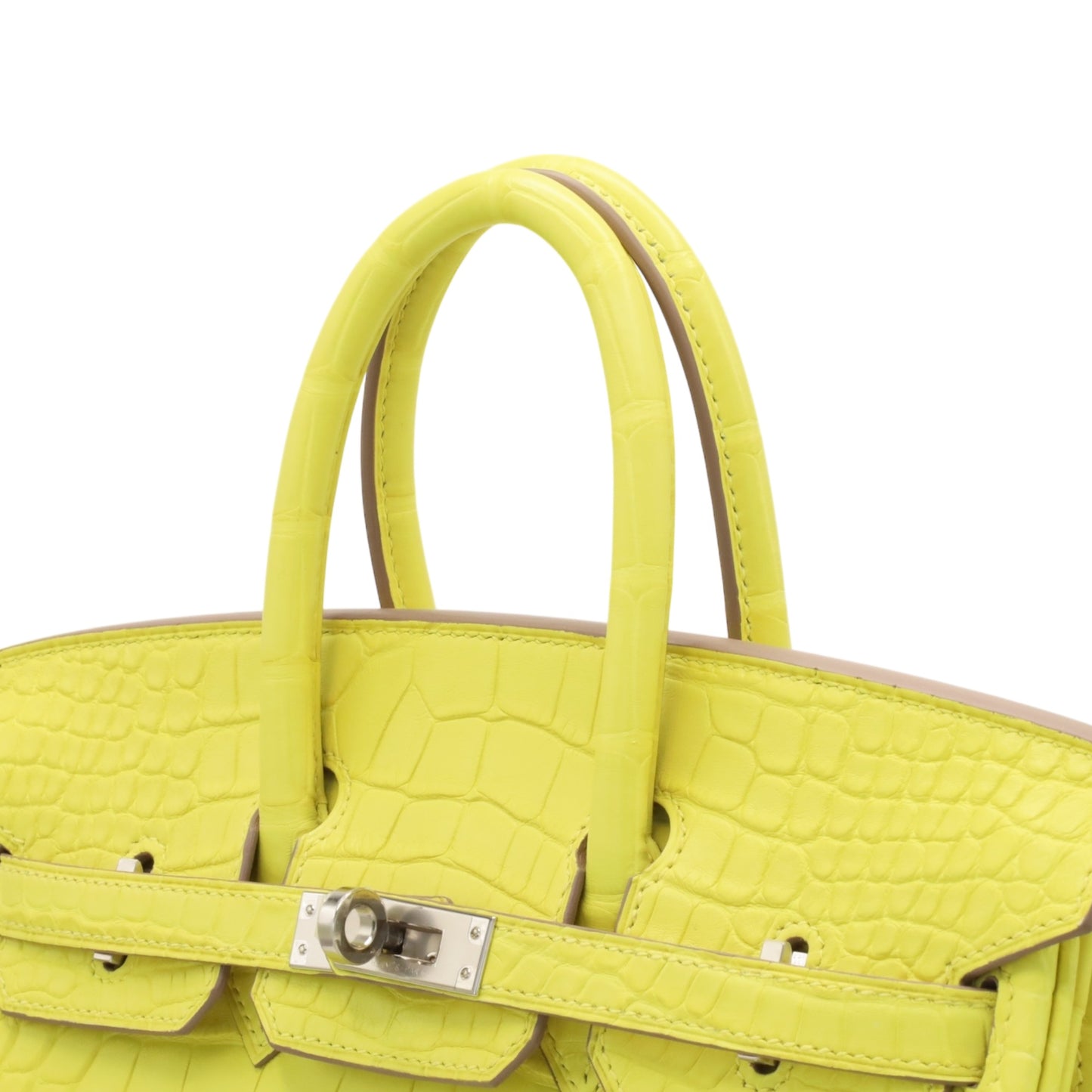 Birkin 25 Alligator Matte Lime SS WStamp