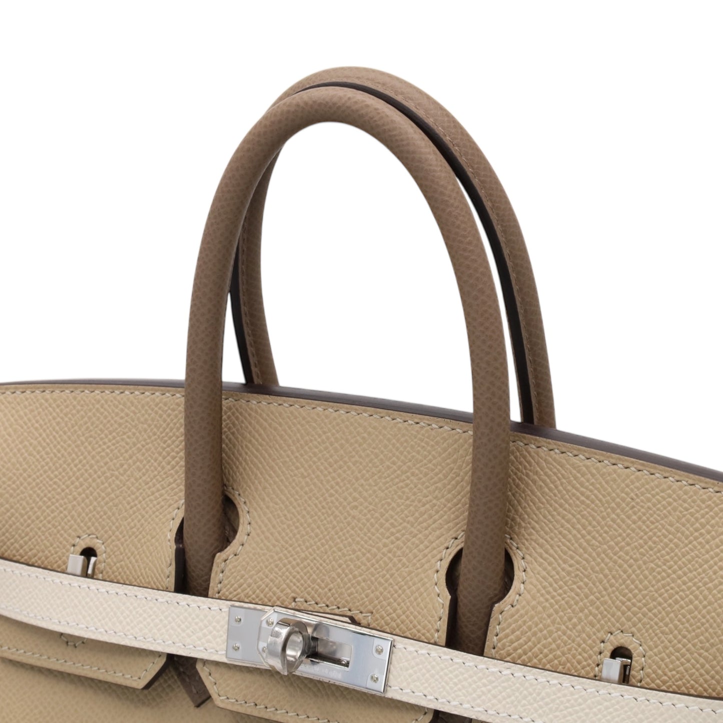 バーキン25　トリコロール　ヴォーエプソン　トレンチ　クレ　エトゥープ　SS　K刻印