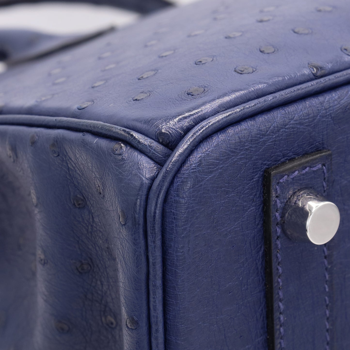 バーキン30　オーストリッチ　ブルーアイリス　SS　T刻印