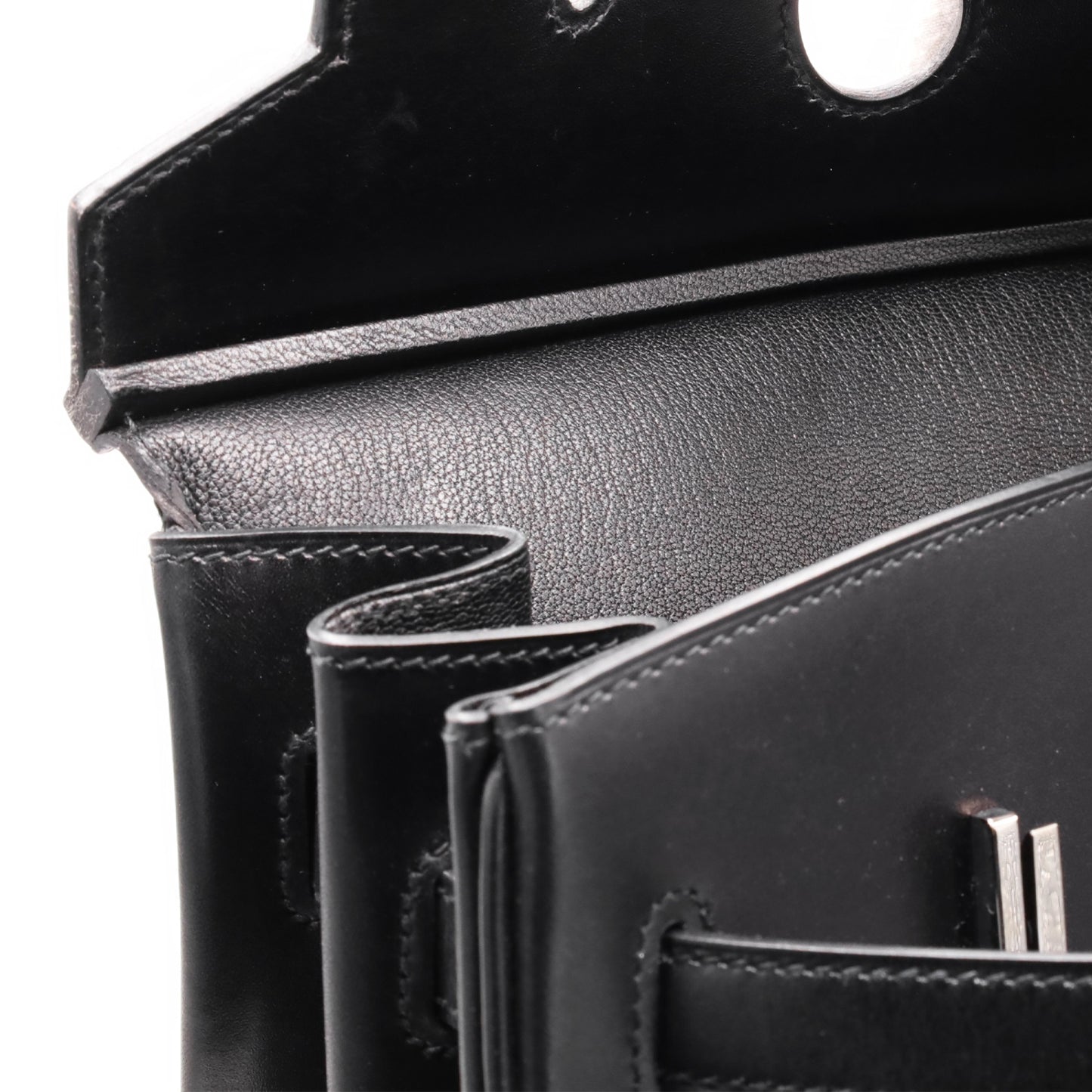 バーキン35　ボックスカーフ　ブラック　ギロッシュ金具　□R刻印