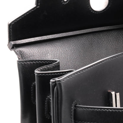 バーキン35　ボックスカーフ　ブラック　ギロッシュ金具　□R刻印