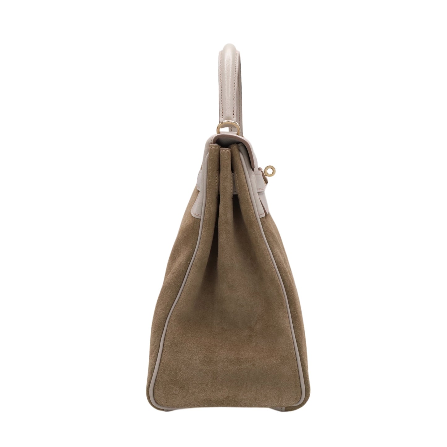 Kelly 32 Voever Color Grizzly Pearl Gray Champagne Gold Hardware □Q Stamp