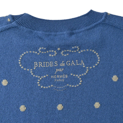 ニット　式典用馬勒　カシミヤ　ブルー　40