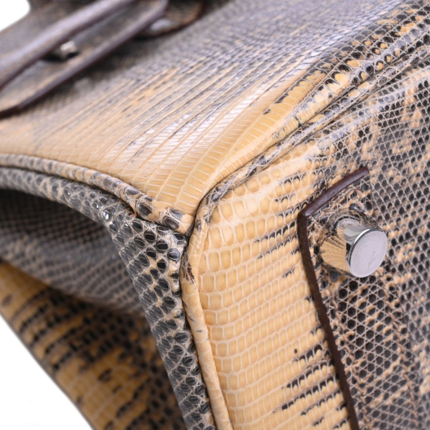 バーキン25　リザードナチュラ　デザート　SS　□N刻印