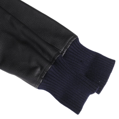 ブルゾン　カシミヤ　ディア　ネイビー　34