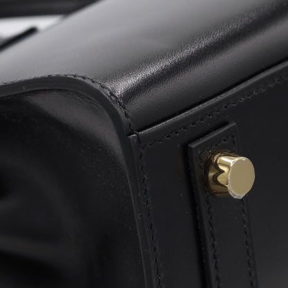 バーキン25　セリエ　ボックスカーフ　ブラック　GP　W刻印