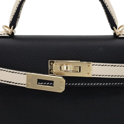 Mini Kelly 2 Personal Order Vaud Epson Black Cre Champagne Gold Hardware W Engraved