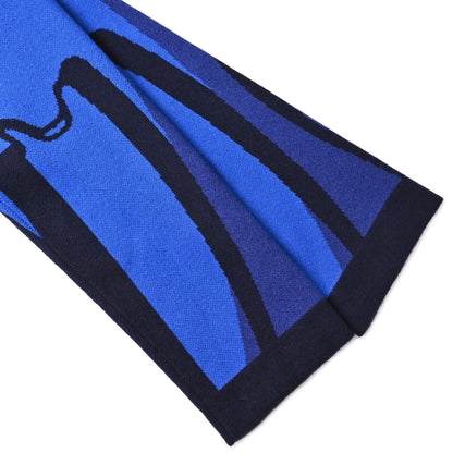 ロングカーディガン　カシミヤ　ブルー　38