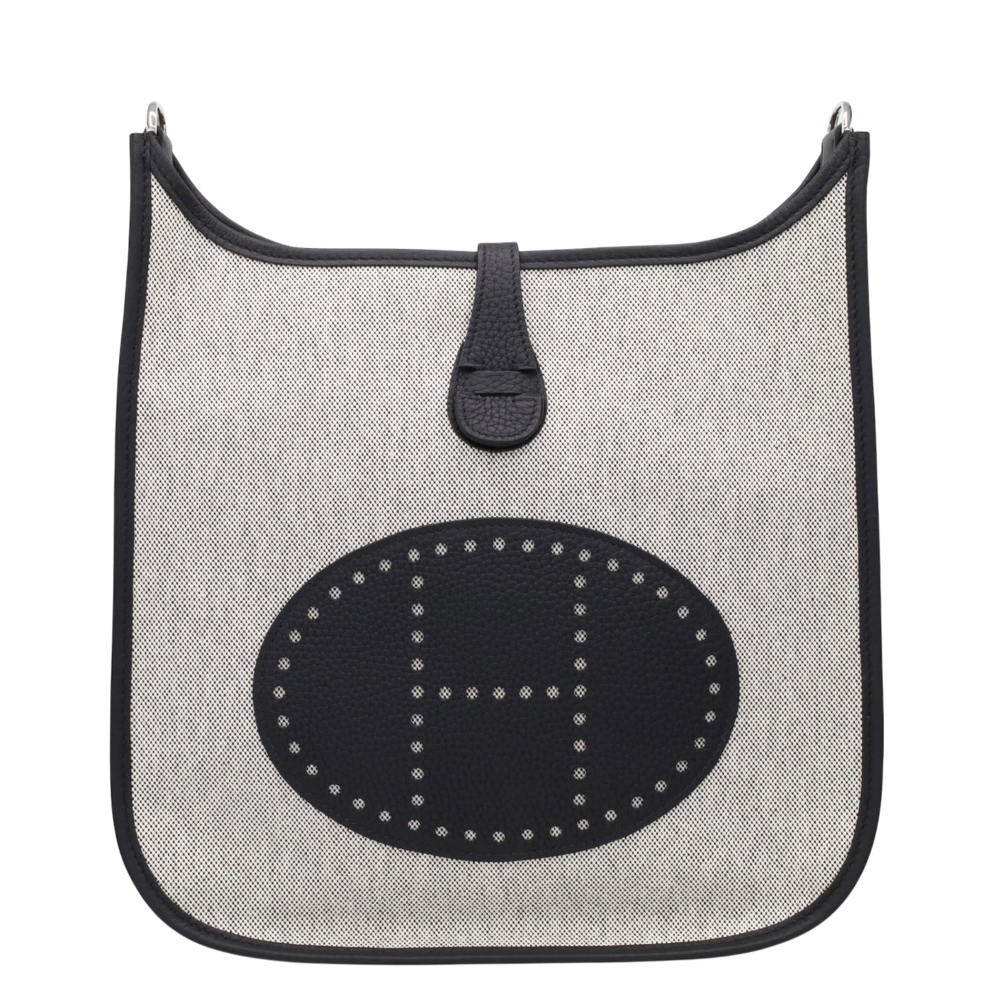 Evelyn 3PM Taurillon Clemence Toile Ash Black J SS KStamp