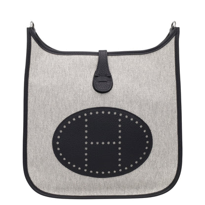 Evelyn 3PM Taurillon Clemence Toile Ash Black J SS KStamp