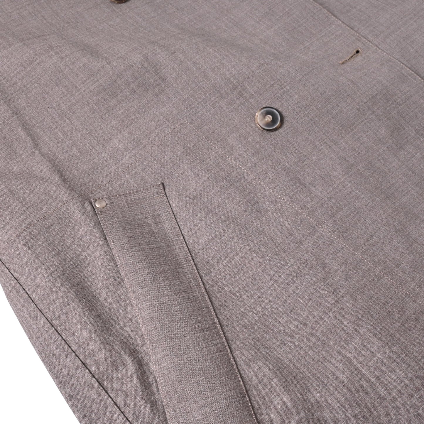 コート　マッキントッシュ　ウール　グレー　XS