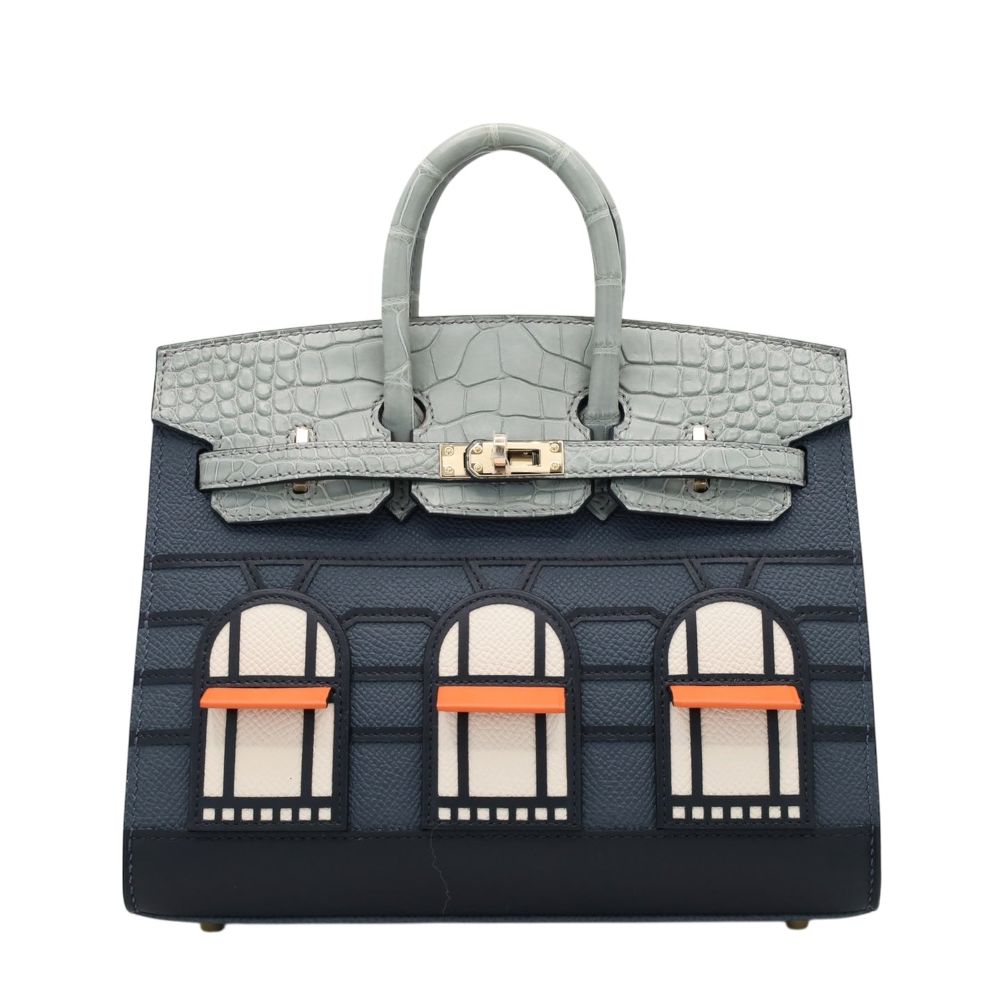 バーキン20　セリエ　フォーブル　ミッドナイト　アリゲーター　ヴォースイフト　ヴォーエプソン　グリミスティ　グリシマン　ブラック　オレンジ　シャンパンゴールド金具　K刻印