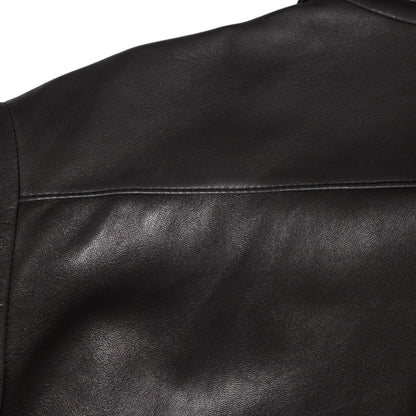 シャツジャケット　ラム　ブラック　36