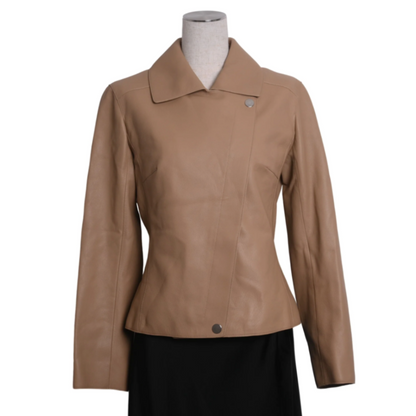 ライダースジャケット　ゴート　ベージュ　36