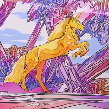 Carre 90 Crystal Valley Scenery Silk Pink