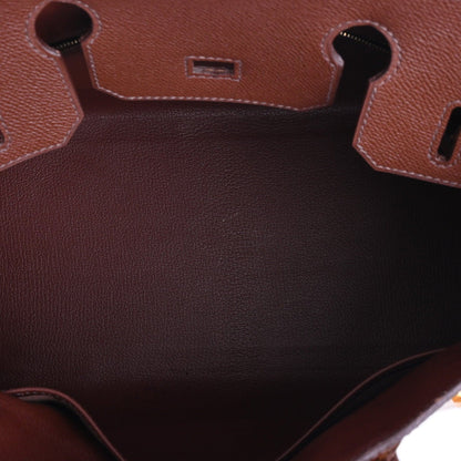 Birkin 30 Kushbell Toile Ash Brown GP □H engraved