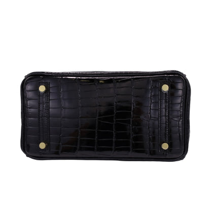 Birkin 25 Porosus Black GP ZStamp