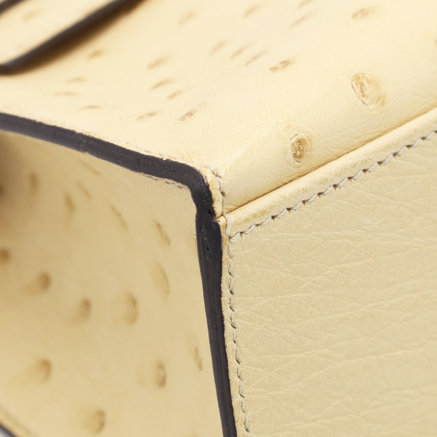 ポシェットケリー　オーストリッチ　ヴァニラ　GP　X刻印