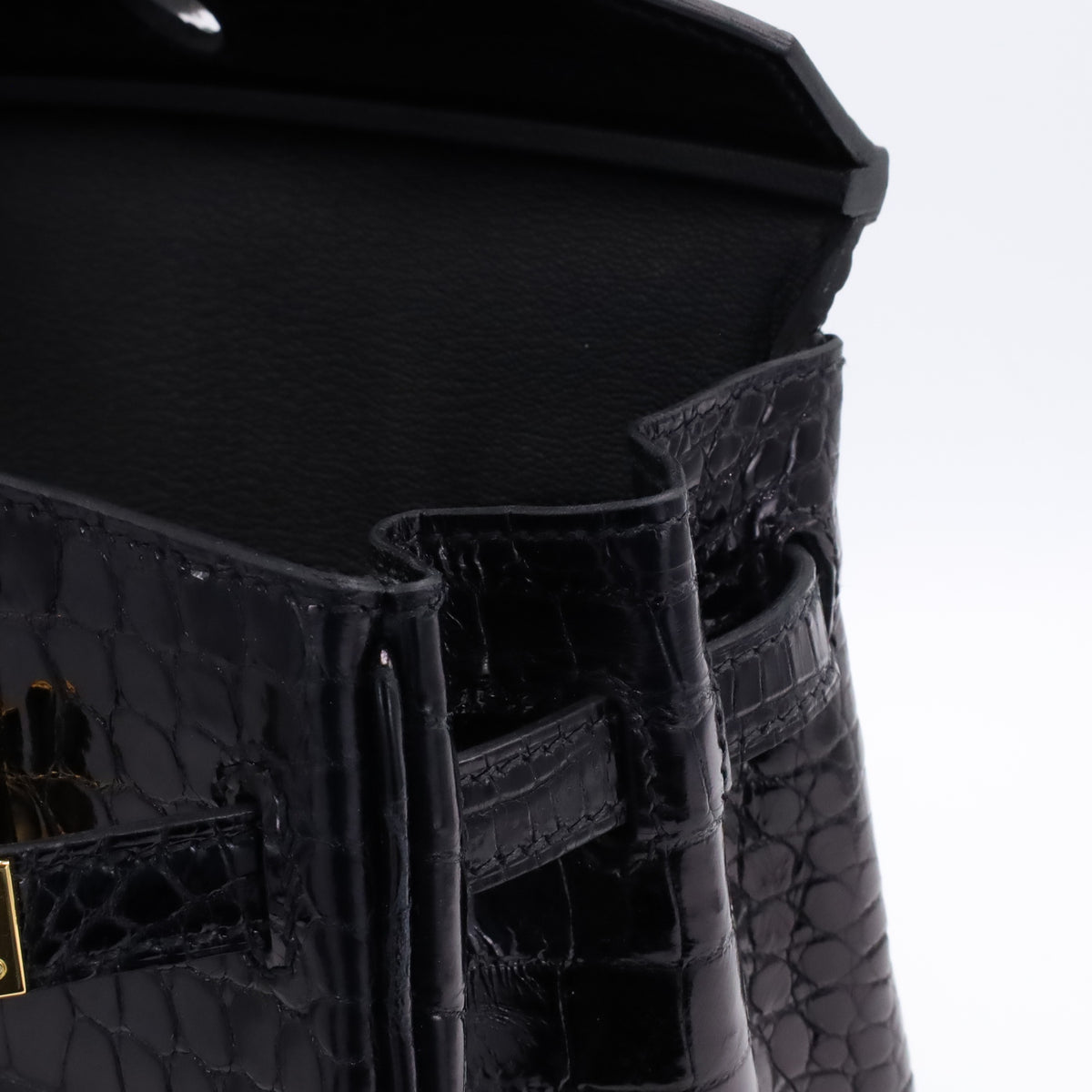 Birkin 25 Porosus Black GP ZStamp
