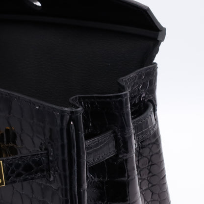 Birkin 25 Porosus Black GP ZStamp