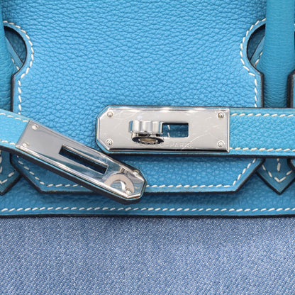 Birkin 30 Toile Jean Togo 蓝色牛仔裤 SS □F刻印