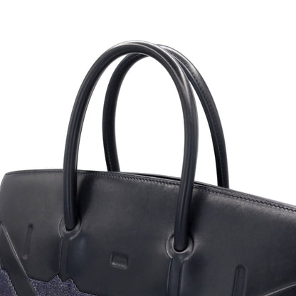 Shadow Birkin 35 Vaux Barenia 牛仔布黑色 SS □N 印章