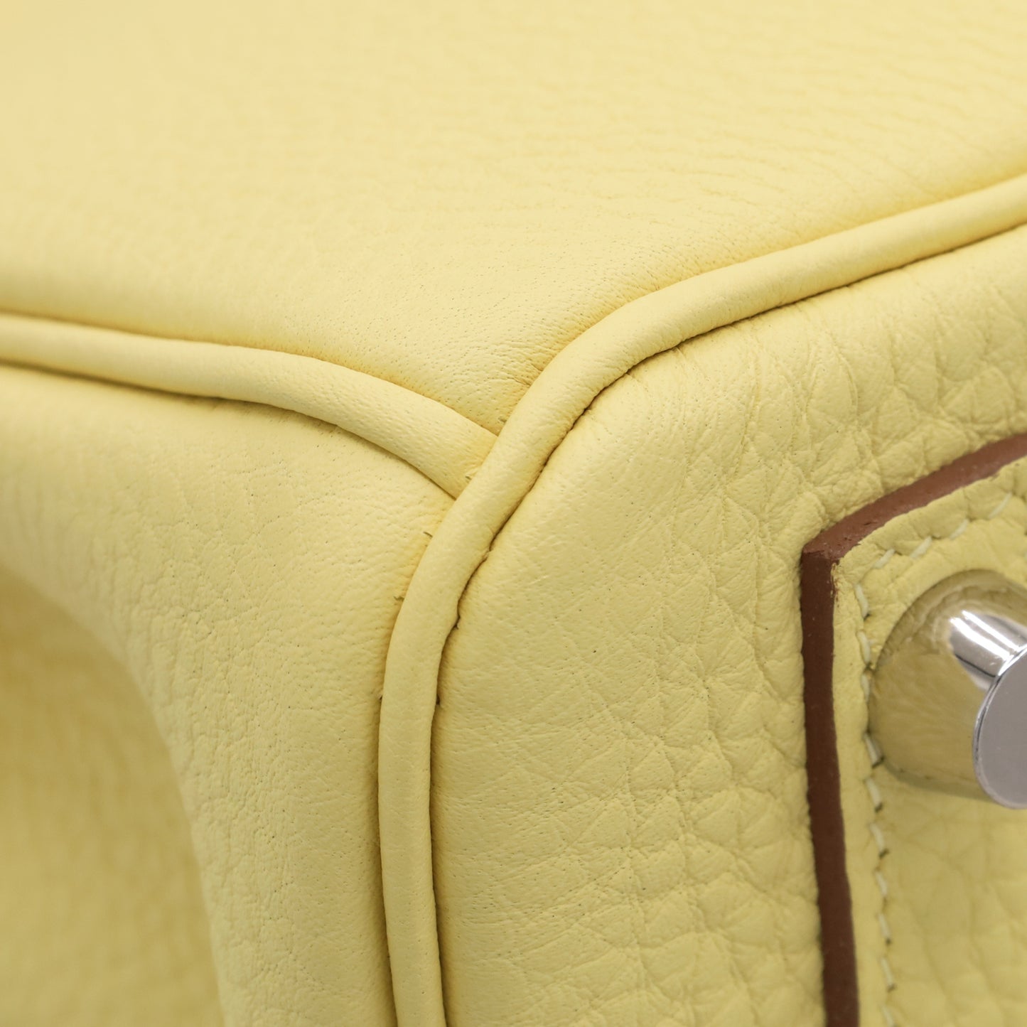 Birkin 25 Togo Jaune Poussin SS K stamp