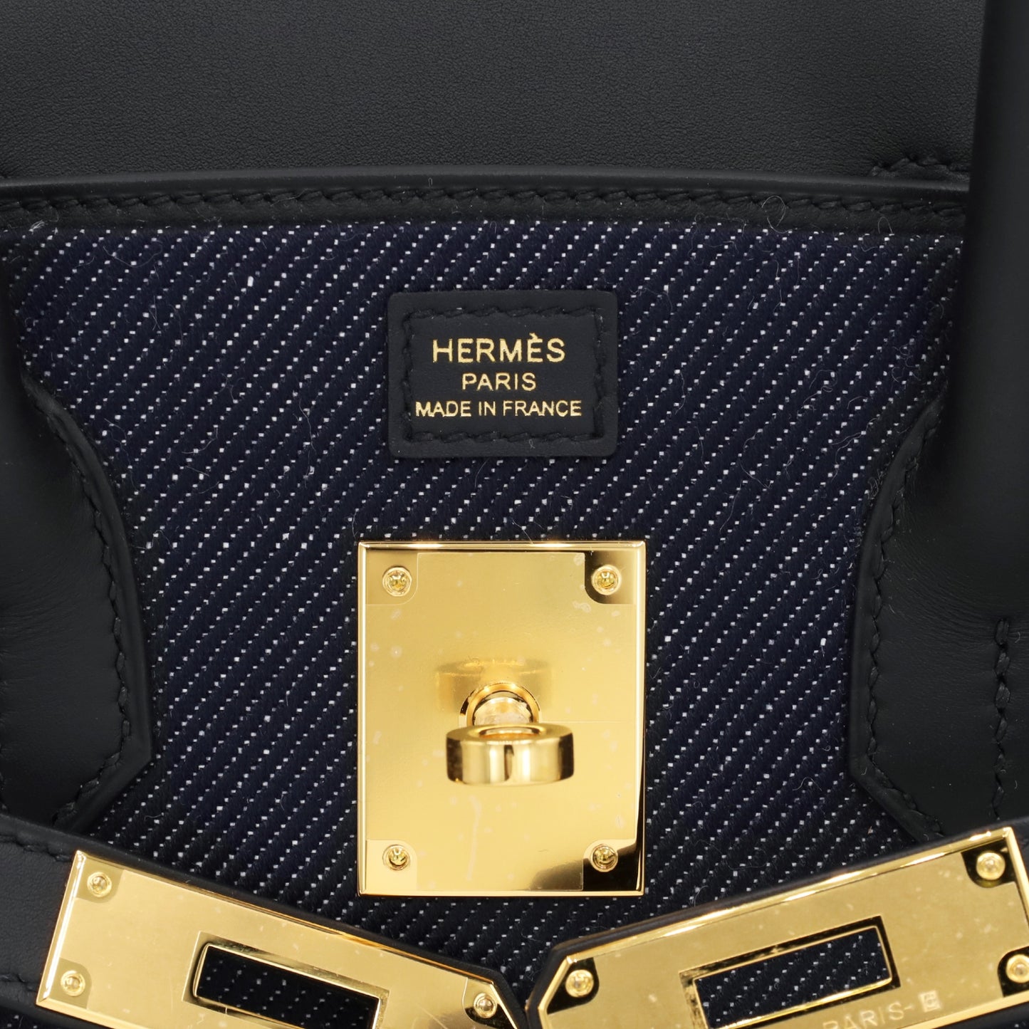 Birkin 单肩灯 29 Vaux Swift Toile Jean 黑蓝靛蓝 GP K刻印
