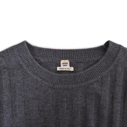 针织连衣裙，羊毛，灰色，36