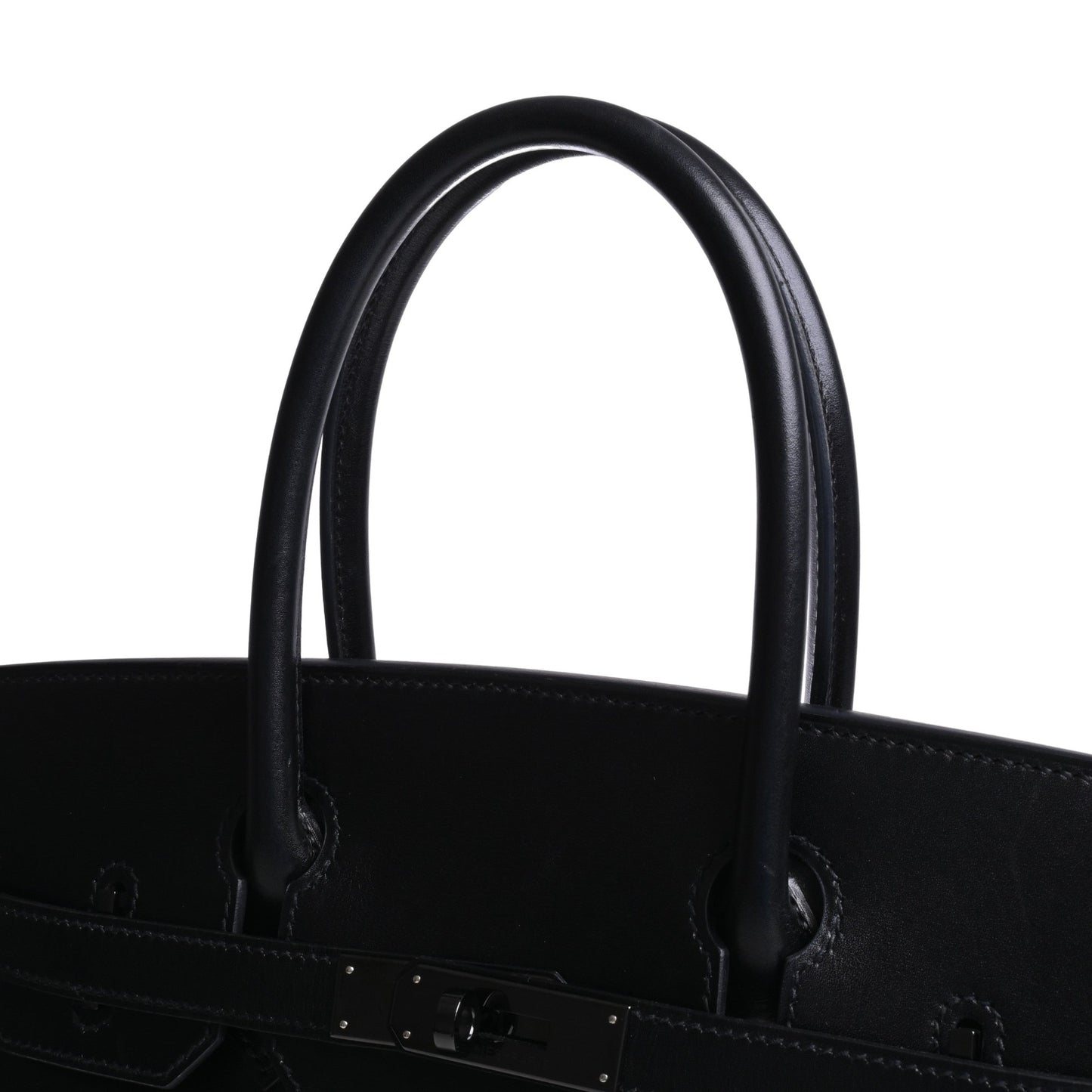 Birkin 30 Saw Black Box Calf □N Engraved