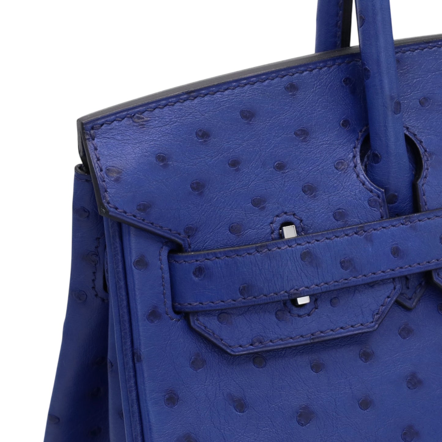 バーキン30　オーストリッチ　ブルーアイリス　SS　C刻印