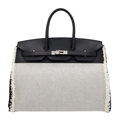 Birkin 35 Frey Frey Toile Ash Vaux Swift 黑色 SS UStamp