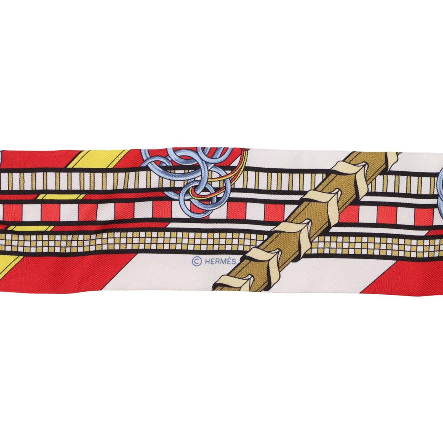 ツイリー　馬鞍とチャーム　シルク　マルチカラー