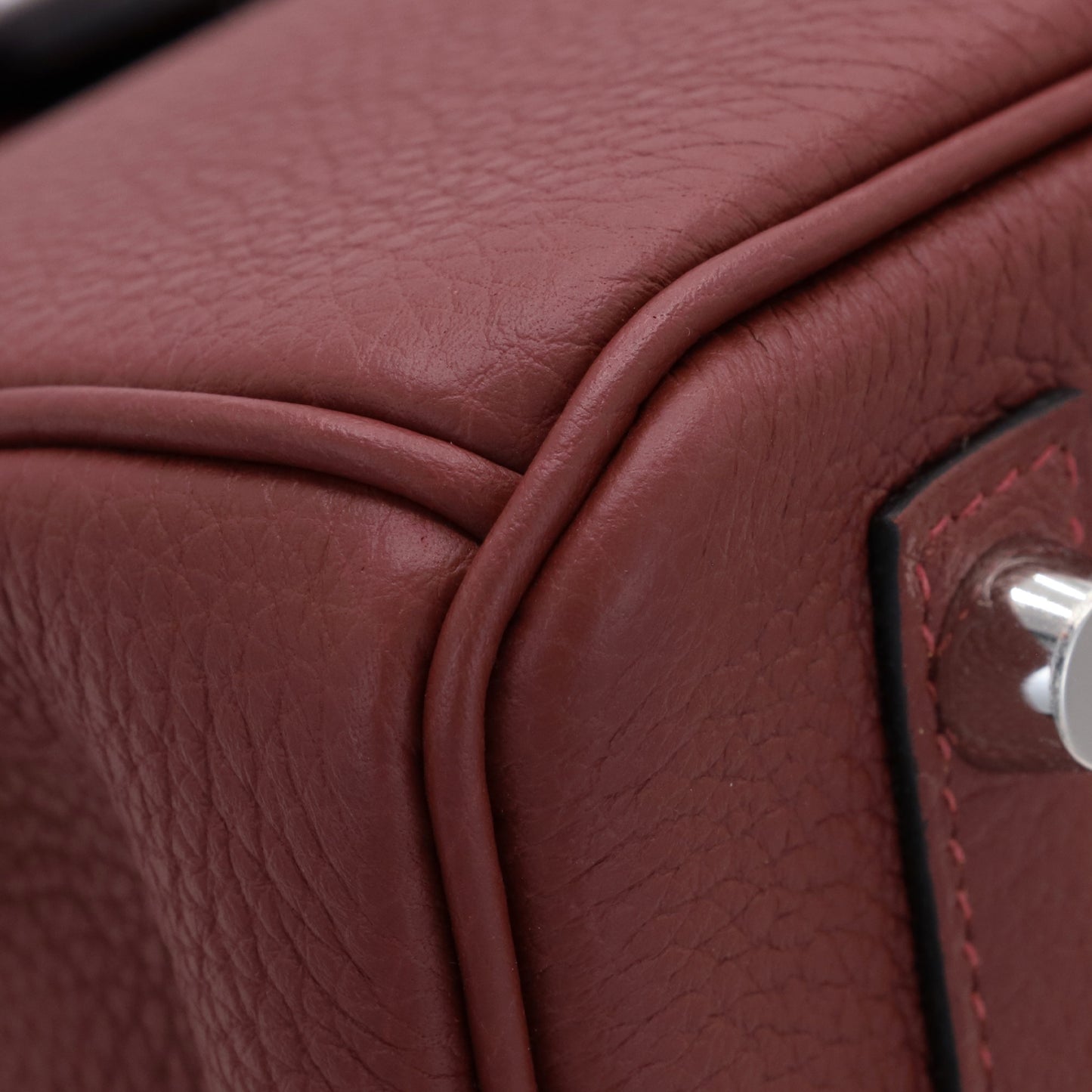 Birkin 25 Togo Rouge Ash SS K stamp