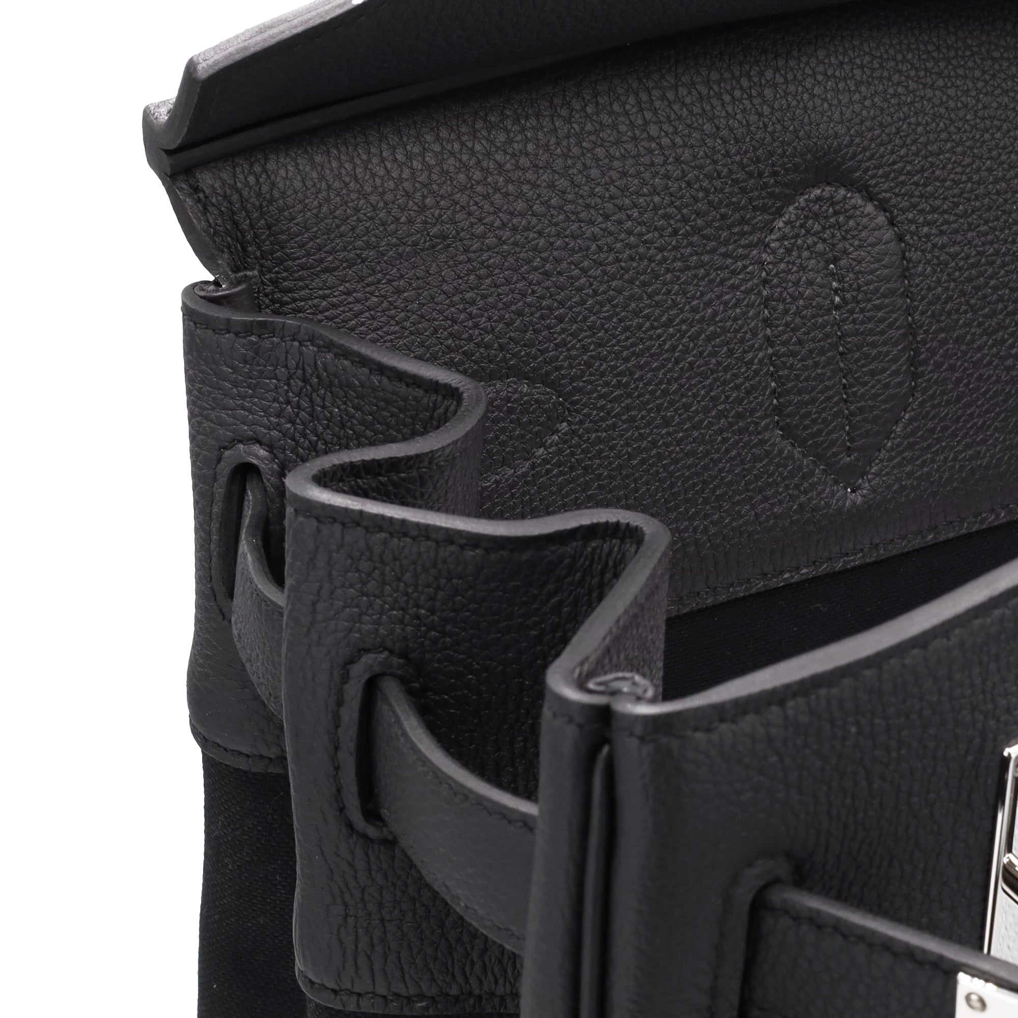 HERMES Hautacroix 40 Toile Military Togo Black SS KStamp – LALÙE