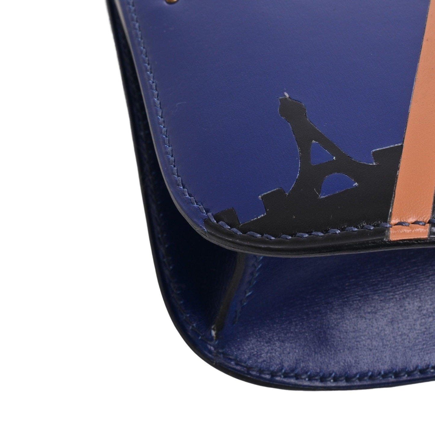 サックアマリース　フランス国旗　ボックスカーフ　ブルー　〇S刻印