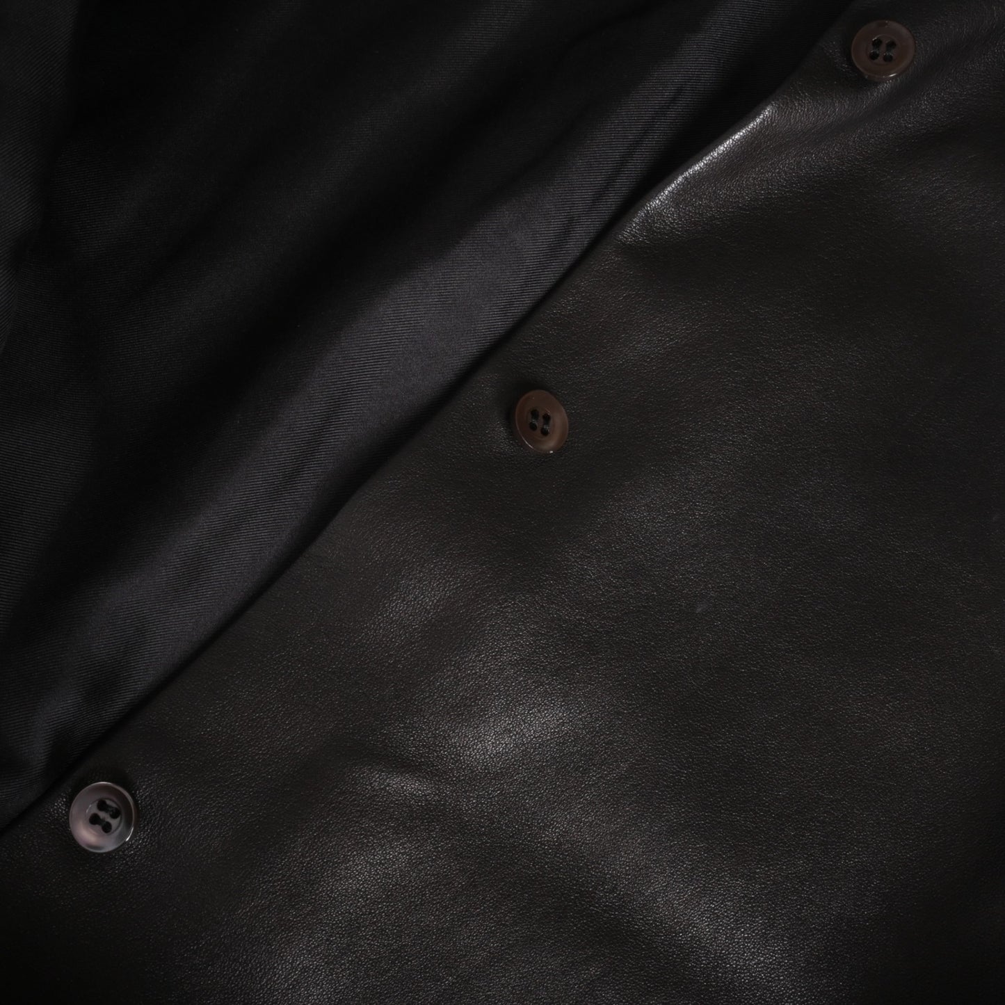 シャツジャケット　ラム　ブラック　36