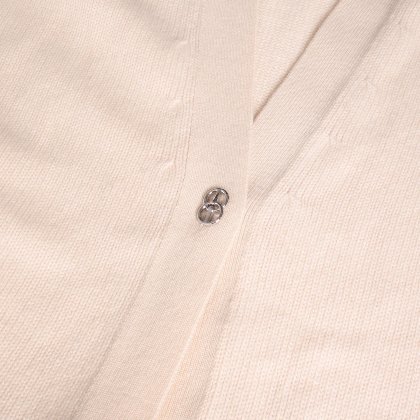 ロングカーディガン　カシミア　ホワイト　38