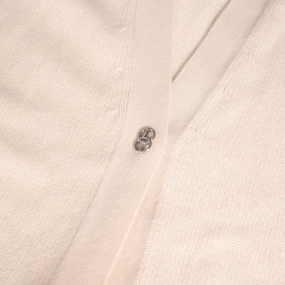 ロングカーディガン　カシミア　ホワイト　38