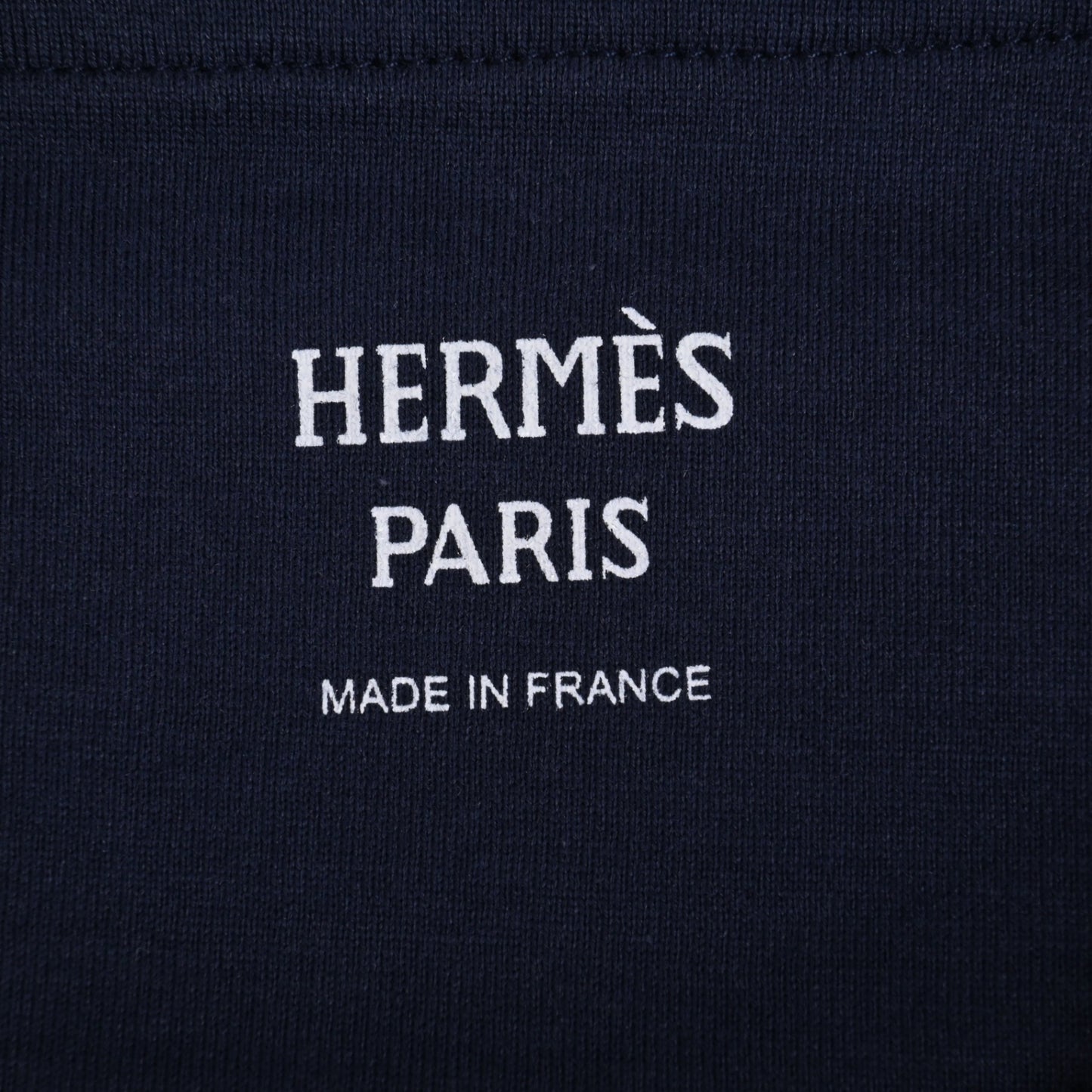 Tシャツ　H刺繍　コットン　ネイビー　36