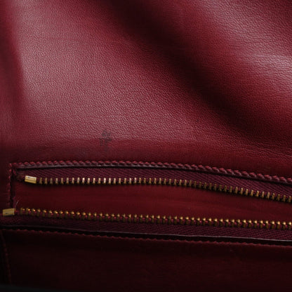 ヴィンテージショルダーバッグ　ボックスカーフ　ルージュアッシュ　GP　〇O刻印