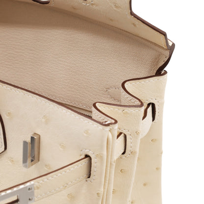 バーキン25　オーストリッチ　ナタ　SS　U刻印