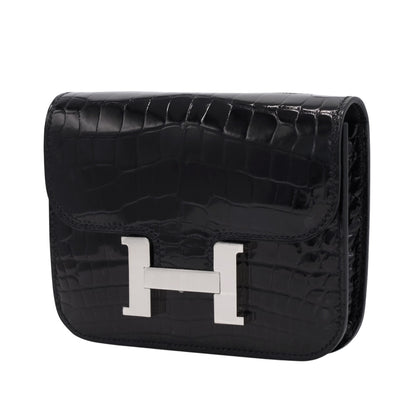 コンスタンススリム　アリゲーター　ブラック　SS　B刻印