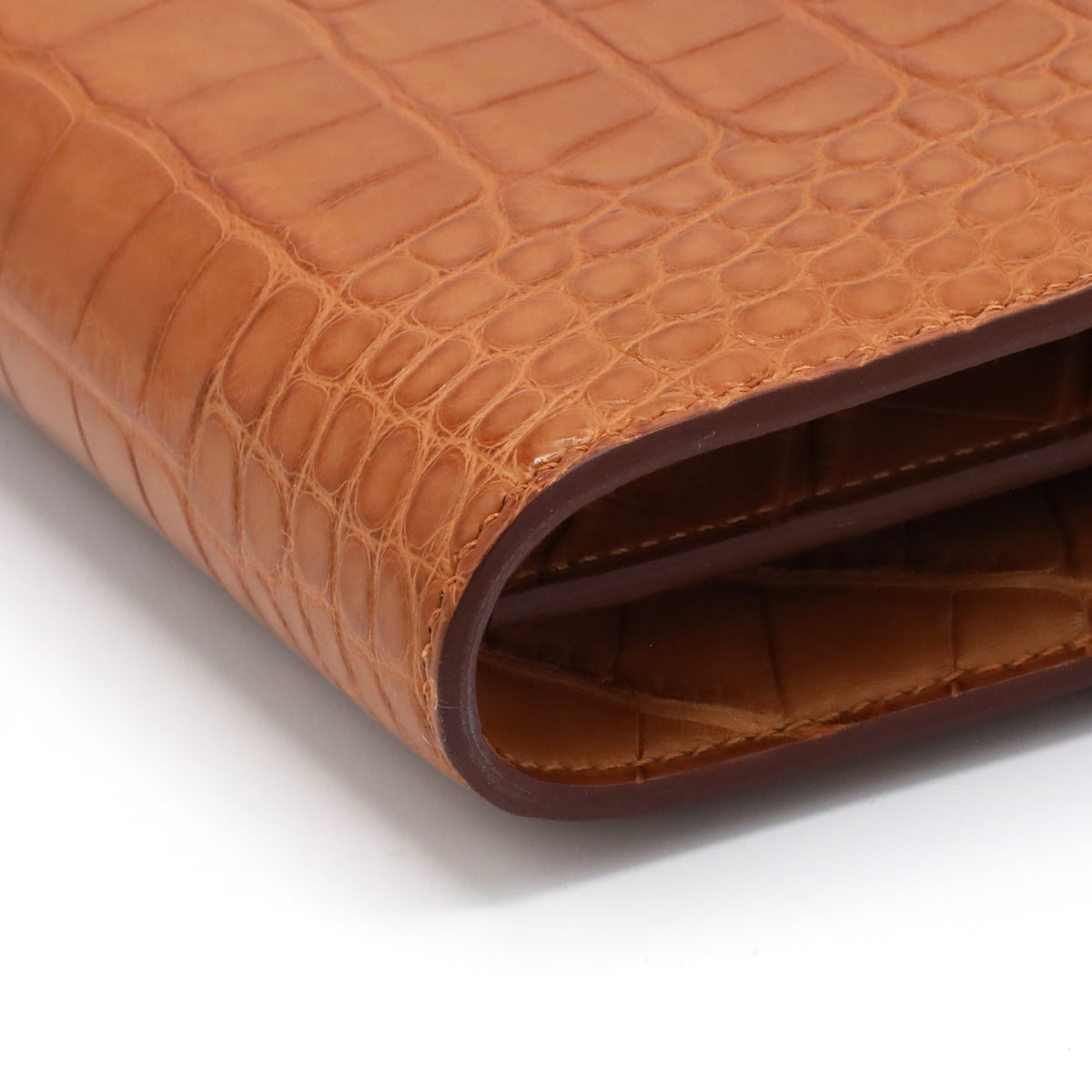 Constance Long to Go Alligator Matte Gold GP BStamp