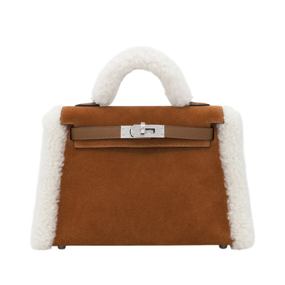 迷你凯莉包 2 泰迪沃斯威夫特木桐灰麂皮本色阿尔赞 SS B 邮票