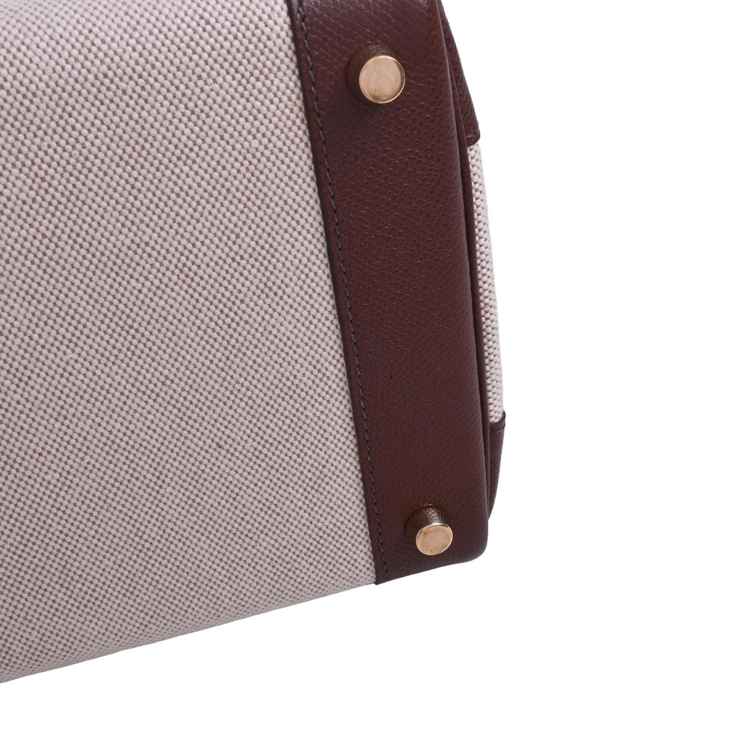 Birkin 30 Kushbell Toile Ash Brown GP □H engraved