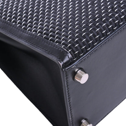 Kelly 25 Metal Crinorun Box Calf Black SS □C Engraved