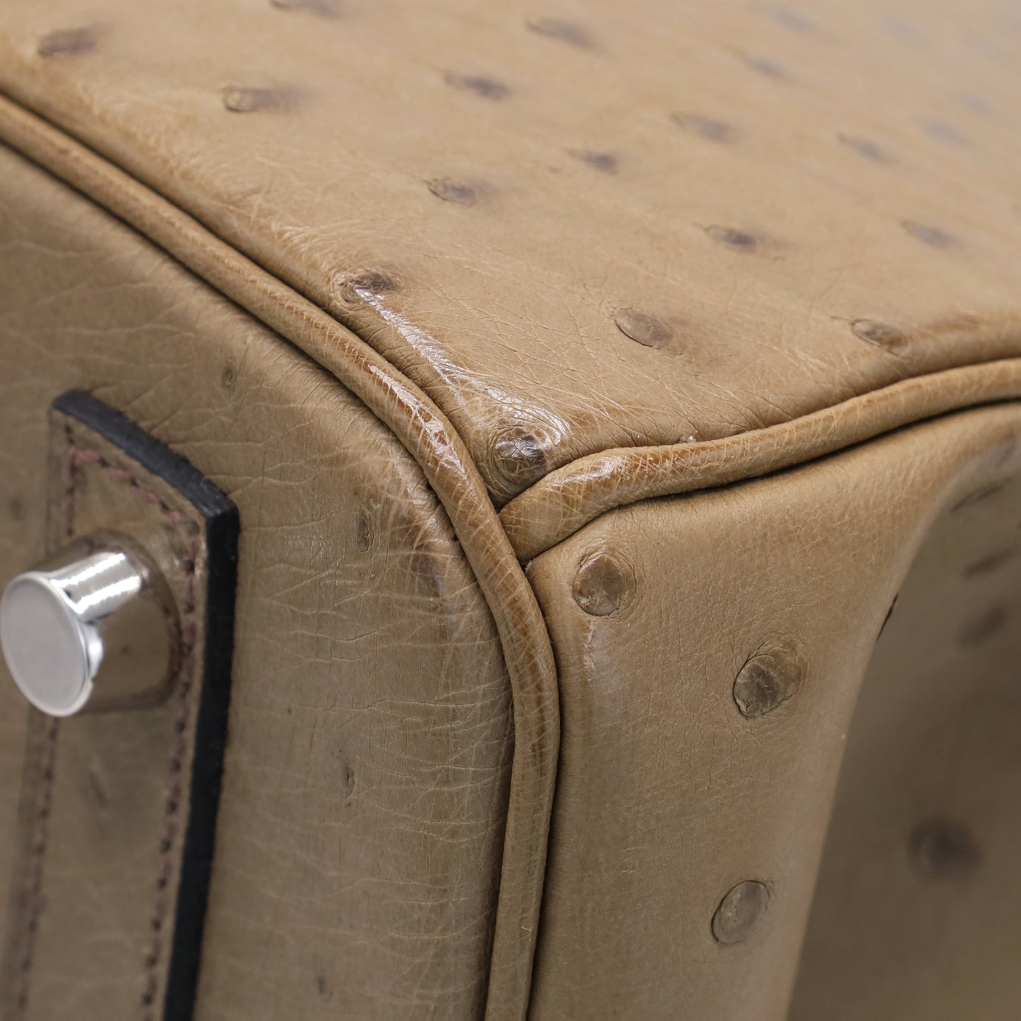 バーキン30　オーストリッチ　ムース　SS　T刻印