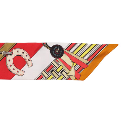 ツイリー　馬鞍とチャーム　シルク　マルチカラー